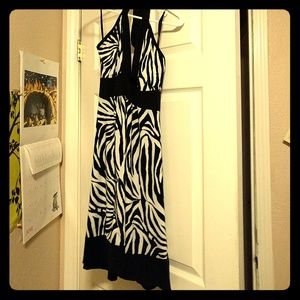 Zebra halter print dress