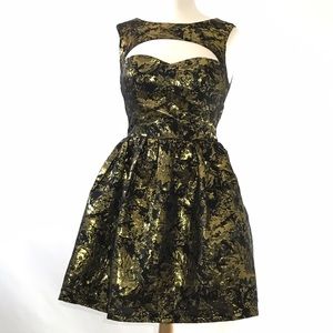 Rare London Giovane Brocade Dress