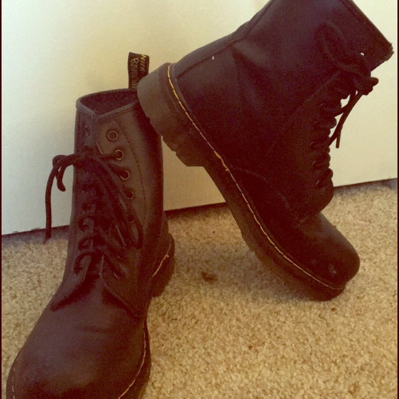 black leather doc martens
