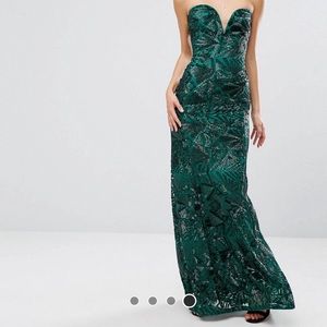 Emerald Green Evening Gown