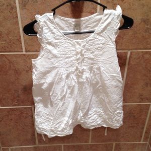 Children's White Flowy tank top