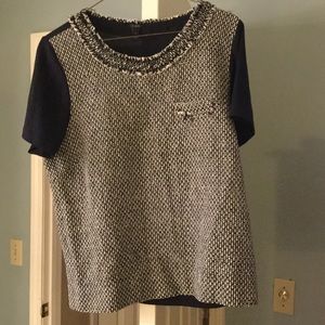 J Crew tweed top.