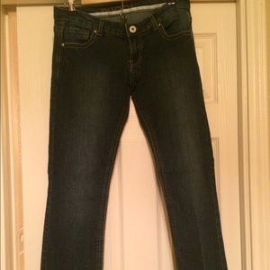 7/8 short dark blue bootcut jeans! BLOWOUT SALE!!