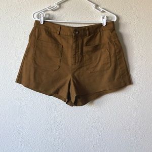 Madewell Brown Linen Shorts