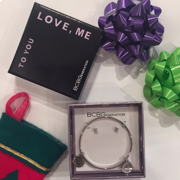 BCBGeneration Jewelry - BCBG Generation bracelet and earrings silver set