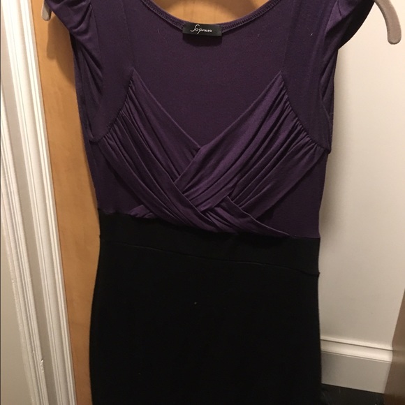 Purple and black dress