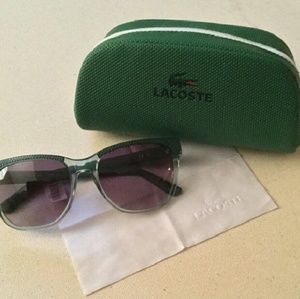 New Lacoste green square cat women's  sunglasses