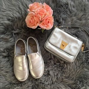 Sam Edelman silver slip on shoes