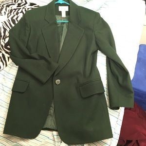 Forest green longline blazer