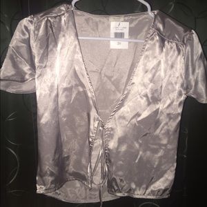 Brandy Melville Silk Tie Top