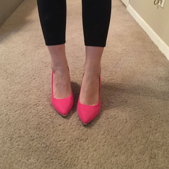 Authentic Gemeiqi pink red soles heels shoes
