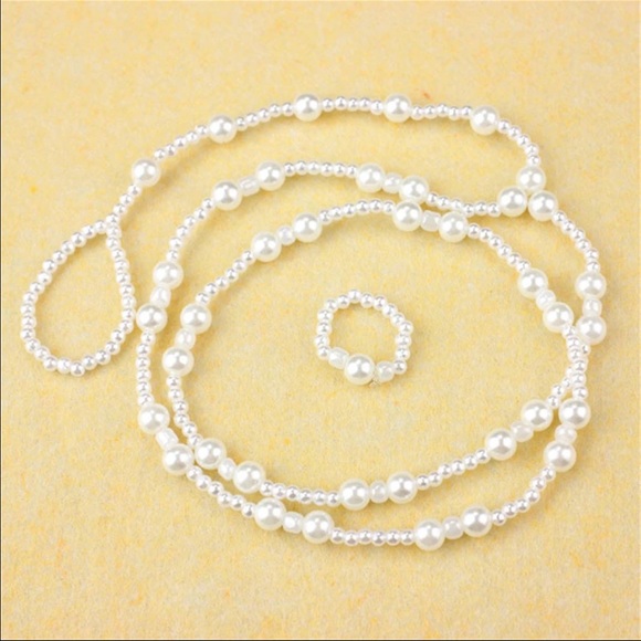 Pearl Barefoot Sandal Foot Chain Beach Anklets NWT - Picture 2 of 4