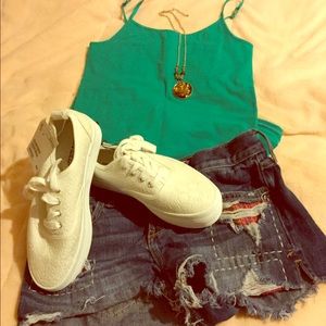 New canvas tennis shoes , color white H&M