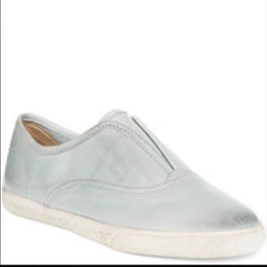 Frye Mindy Slip On Ice Blue Soft Leather