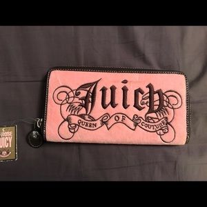 Authentic juicy couture pink velour wallet
