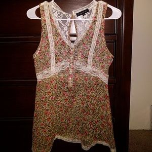 Floral and Lace Tank