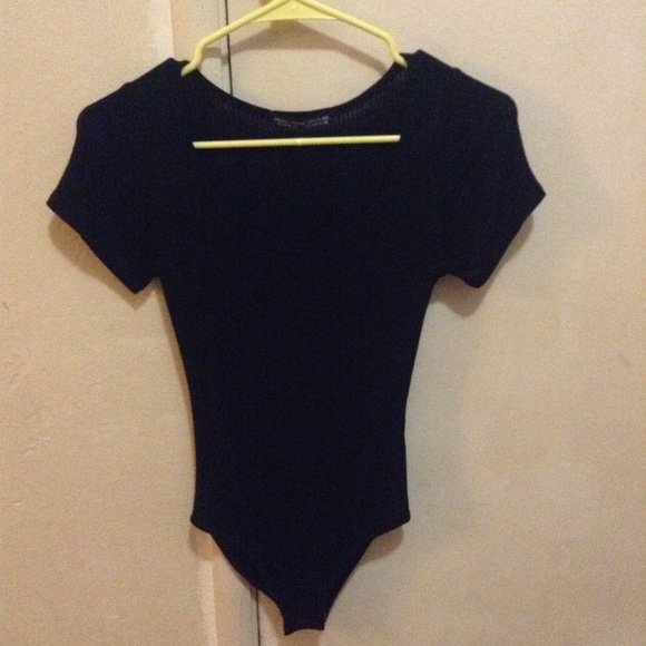 Ribbed Black Bodysuit