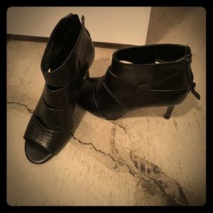 Cole Haan Black Booty Peep Toe Heels!