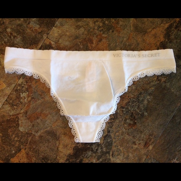 White Victoria's Secret thong size Large