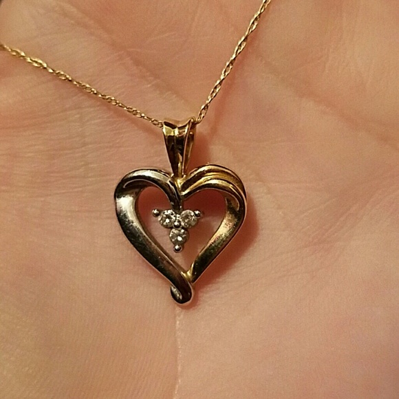 14k heart necklace