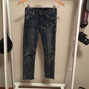 CITIZENS OF HUMANITY DISTRESSED JEANS