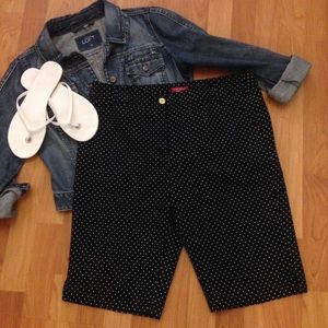 Polka dot walking shorts