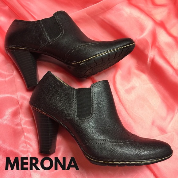 Leather Black Ankle Booties