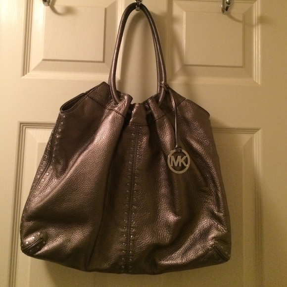 Michael Kors Astor silver large tote.