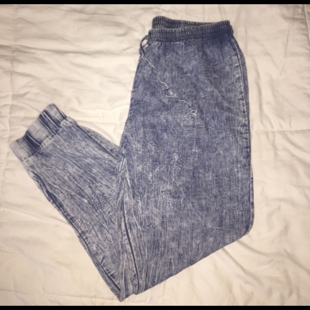 Wrinkle Acid Wash Joggers