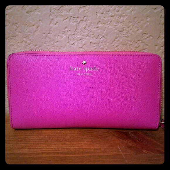 Kate Spade Pink Saffiano Leather Wallet