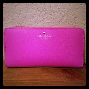 Kate Spade Pink Saffiano Leather Wallet