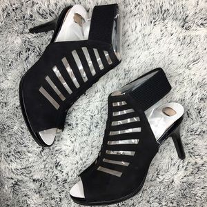 Caged comfort heels
