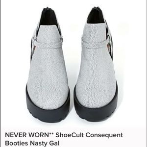 NASTY GAL - NEVER WORN CUT OUT PLATFORM BOOTIES