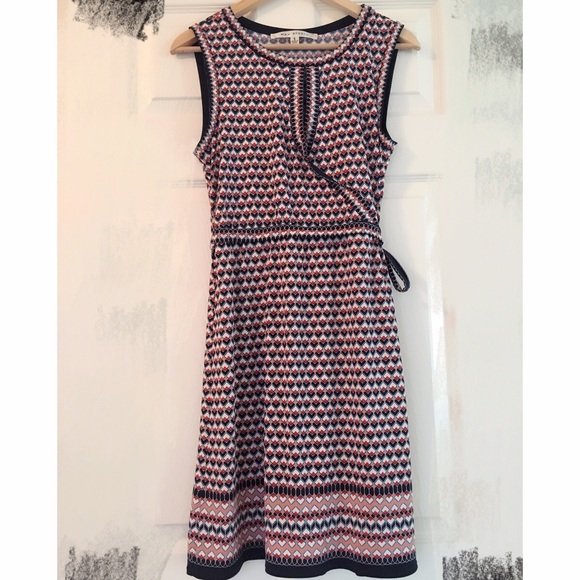Max Studio Sleeveless Keyhole Printed Dress (S)