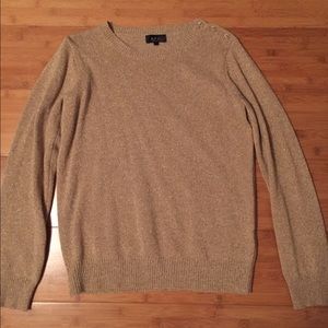 A.P.C. Gold/Beige Sparkle Sweater L