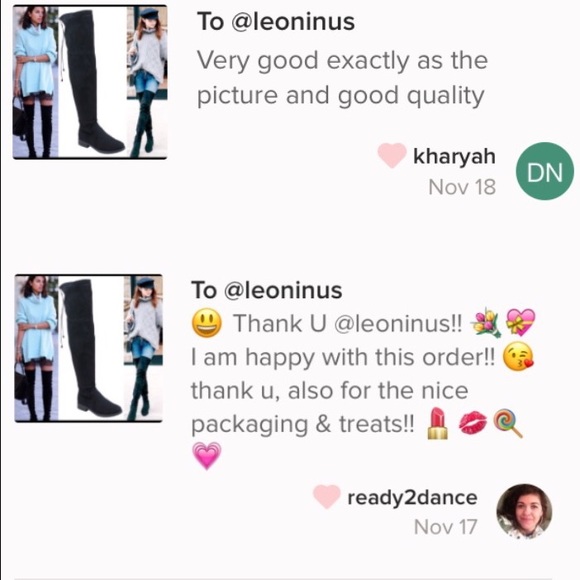 💔LAST PAIR💔 Low Heel Over-the-Knee Boots Black - Picture 4 of 4