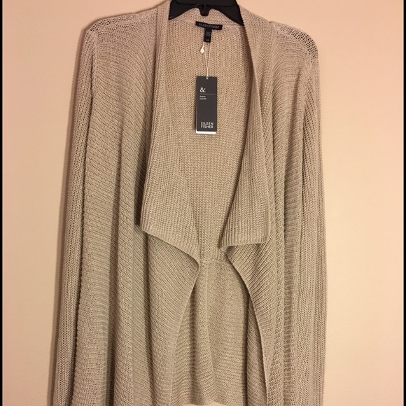 Eileen fisher new linen sweater cardigan Sz S