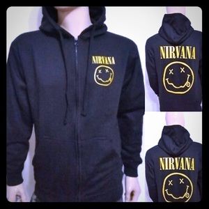 NIRVANA HOODIE BLACK COLOR S M L XL