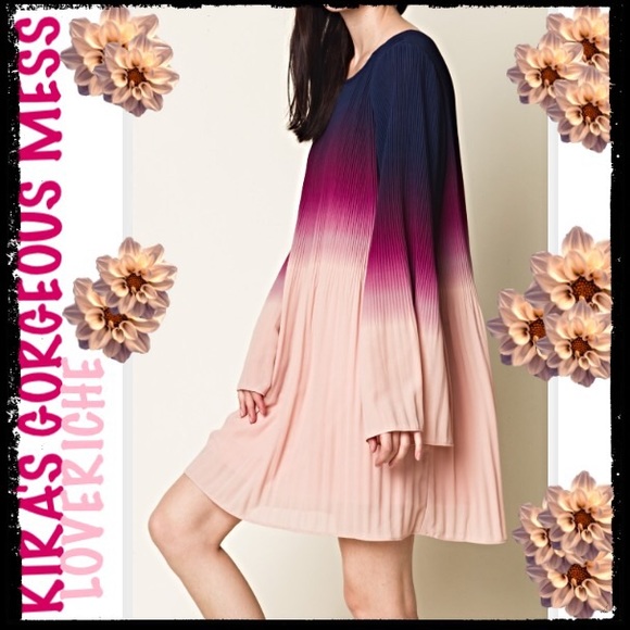 ๐HP๐BNWT LOVERICHE LONG SLEEVE TIE DYE DRESS - Picture 2 of 3