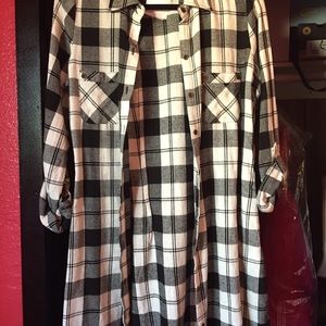 Flannel cardigan. New. Never used.