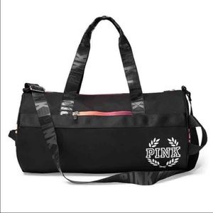 VS PINK Pure Black Gradient Gym Duffle Bag