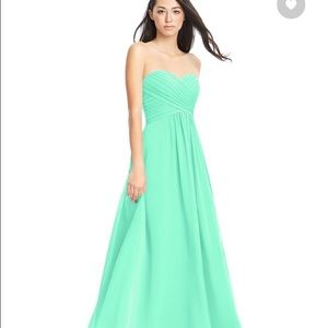 Azazie Yazmin Turquoise Dress, Size 0