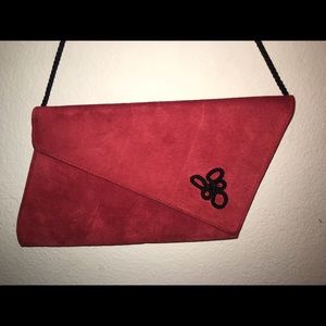 Vintage Red leather/suede purse