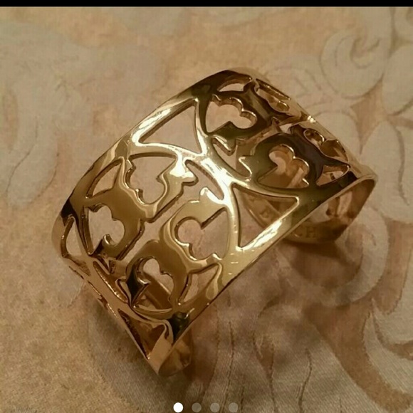Authentic Gold Tory Burch Cuff Bracelet Bangle