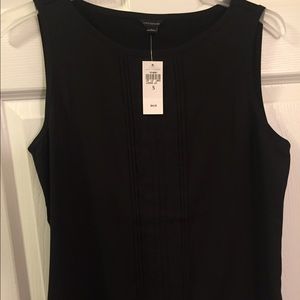 NWT Ann Taylor Black Jewel Neck Shell Top - Small