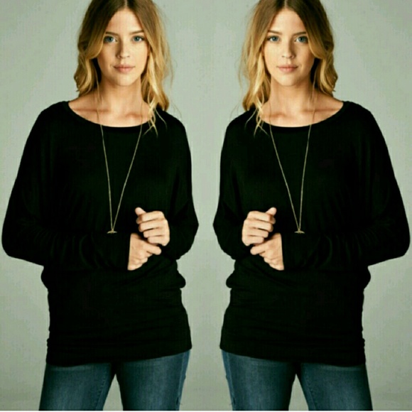 🆕 Black Dolman Sleeve Top