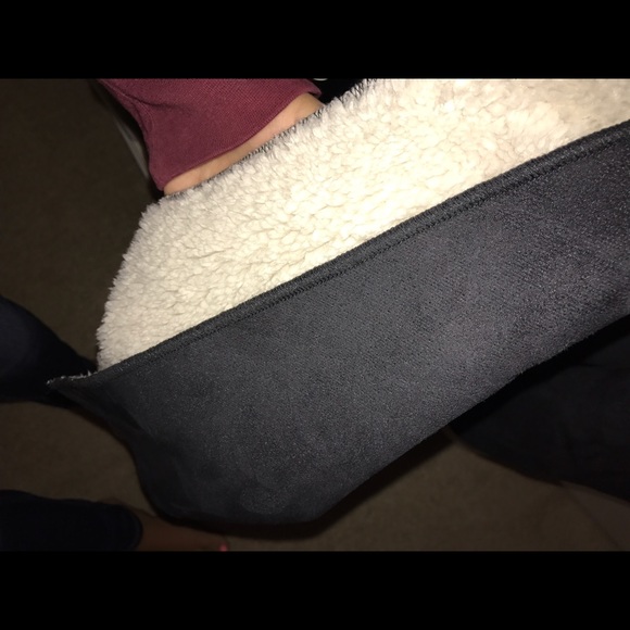 Fur/ suede vest long length. Reversible - Picture 4 of 4