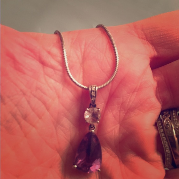 ❌TRADED❌ LAURA Amethyst diamond necklace.