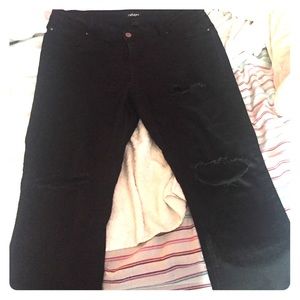 Black customized jeans
