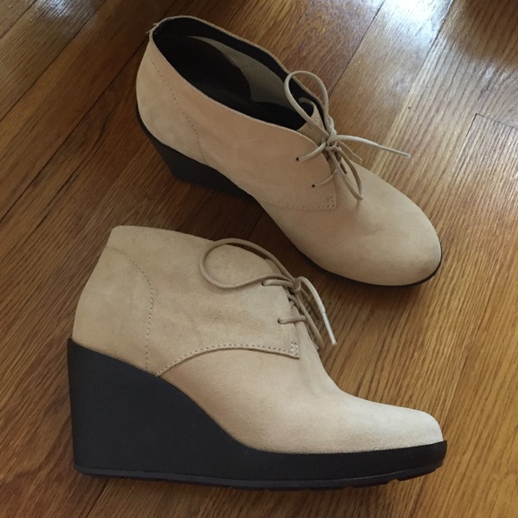 Cole Haan Suede Wedge Bootie.